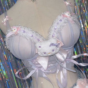 Cute Kitty Corset Bra