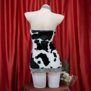 Cow Bowknot Dress