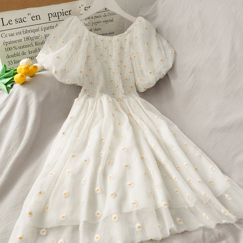 Daisy Puff Sleeve Dress – YihFoo