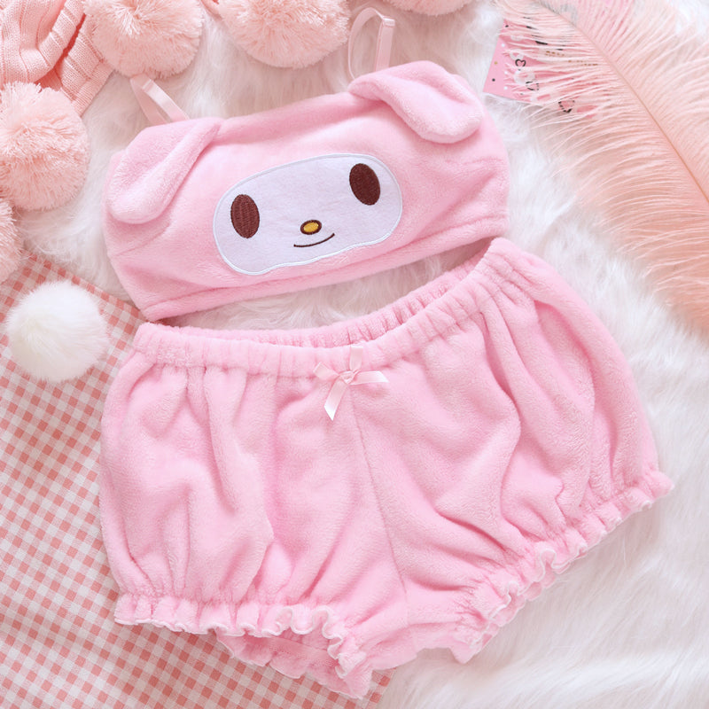 Pink Rabbit Fur Slides – Confetti Boutique